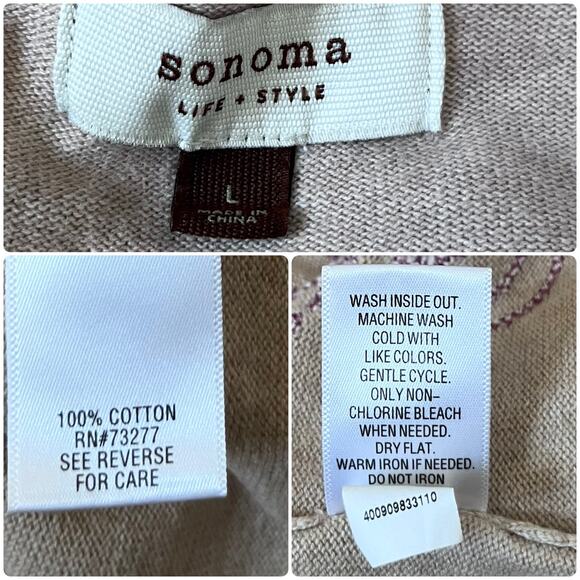 Sonoma Life + Style Embroidered Gem Embellished Short Sleeve Cardigan Large - Picture 12 of 13